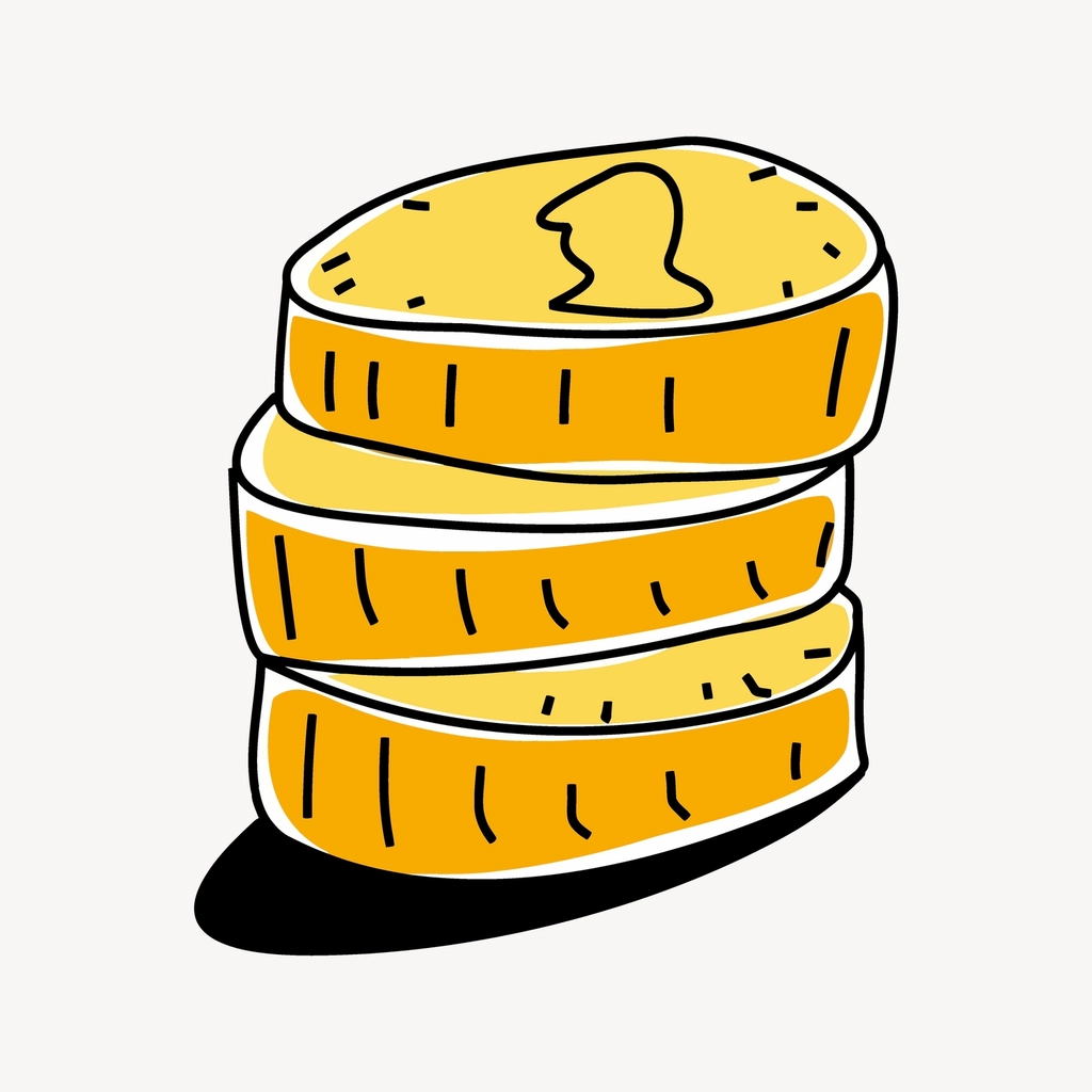 Stack of coins representing a dollar-pegged digital token
